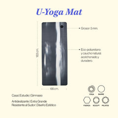 Yoga Mat Marmoleado Negro