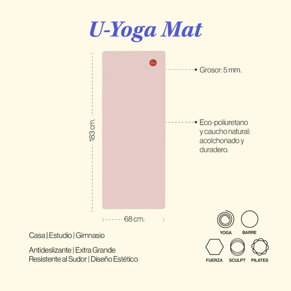 Yoga Mat Rosa Liso