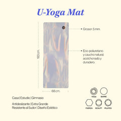 Yoga Mat Azul Clarito Marmol