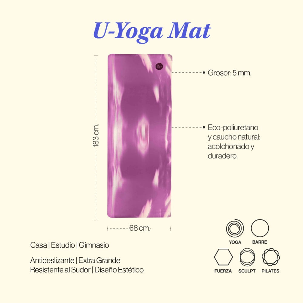 Yoga Mat Morado Marmol