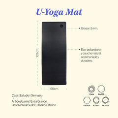 Yoga Mat Liso Negro