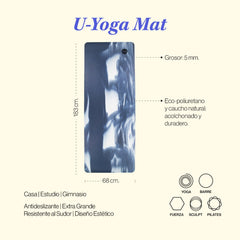 Yoga Mat Azul Marmol