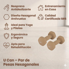 Mancuernas Hexagonales Nude