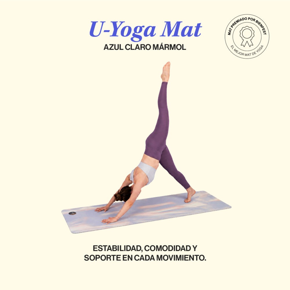 Yoga Mat Azul Clarito Marmol
