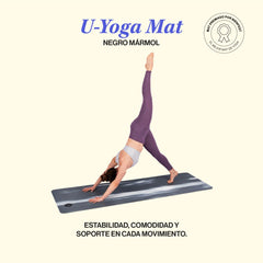 Yoga Mat Marmoleado Negro