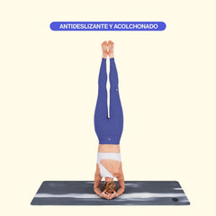Yoga Mat Marmoleado Negro