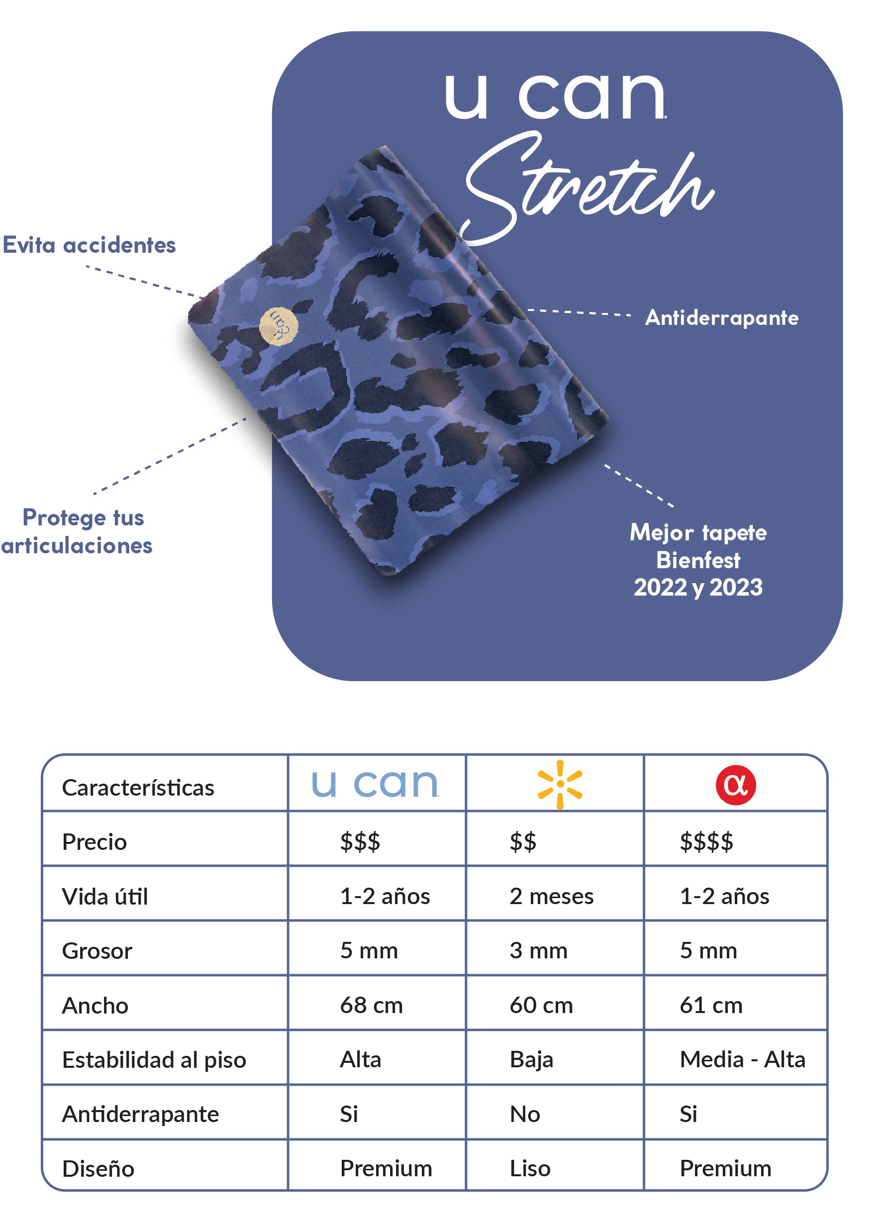 Yoga Mat Liso Azul – Ucanmx